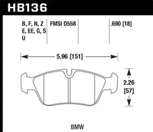 Load image into Gallery viewer, Hawk BMW 318i/318iC/318iS/318Ti/325Ci/325i/325iS/325Xi/328Ci/328iC/328iS/Z3 Race DTC-60 Frt Brk Pads