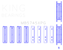 Load image into Gallery viewer, King Engine Bearings Subaru FA20 FB20 Performance Tri-Metal Main Bearing Set - Size +.025mm