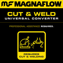 Load image into Gallery viewer, MagnaFlow Univ Cat Conv 2.5in Inlet/Outlet Center/Center Round 3in Body L x 5in W x 8.75in Overall L