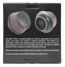 Load image into Gallery viewer, K&N Universal Round Clamp-On Air Filter 3in Flange ID x 6in Base OD x 4.625in Top OD x 3in Height