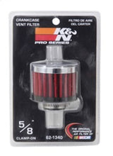 Load image into Gallery viewer, K&N 0.625 inch ID 2 inch OD 1.5 inch H Clamp On Crankcase Vent Filter