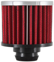 Load image into Gallery viewer, K&N Rubber Base Chrome Top Push-In Crankcase Vent Filter 3in OD x 2-1/2in H.