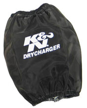 Load image into Gallery viewer, K&N Black Drycharger Round Tapered Air Filter Wrap 5.5in Base ID x 4.5in Top ID x 6.5in H