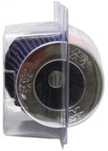 Load image into Gallery viewer, K&N Universal Air Filter Chrome Round Tapered Blue - 4in Flange ID x 1.125in Flange Length x 5.5in H