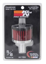 Load image into Gallery viewer, K&N Steel Base Crankcase Vent Filter .625in Vent OD x 2in OD x 1.5in Height