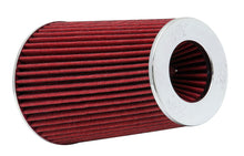 Load image into Gallery viewer, K&N Universal Air Filter Chrome Round Tapered Red - 4in Flange ID x 1.125in Flange Length x 9.5in H