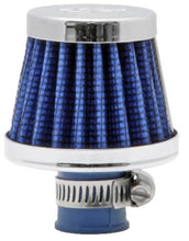 Load image into Gallery viewer, K&N 2in Base OD x .375in Flange ID x 1.75in H Rubber Base Crankcase Vent Filter - Blue
