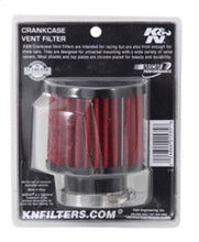 Load image into Gallery viewer, K&N 1.5in Flange ID x 3in OD x 2.5in H Rubber Base Crankcase Vent Filter