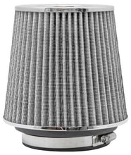 Load image into Gallery viewer, K&N Universal Filter Chrome Round Tapered White - 4in Flange ID x 1.125in Flange Length x 5.5in H