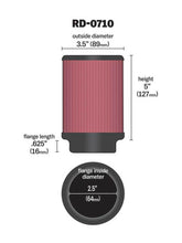 Load image into Gallery viewer, K&N Universal Rubber Filter 2.5in Flange ID x 3.5in OD x 5in Height