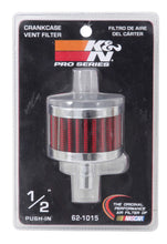 Load image into Gallery viewer, K&N Steel Base Chrome Top Crankcase Vent Filter 1/2in. Vent / 2in. OD / 1-1/2in. Height
