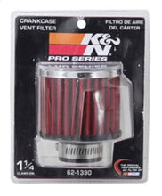 Load image into Gallery viewer, K&N 1.25in Flange ID x 3in OD x 2.5in H Rubber Base Crankcase Vent Filter