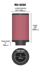 Load image into Gallery viewer, K&N Filter Universal Rubber Filter 5in Flange ID / 6.5in OD / 10in Height