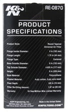 Load image into Gallery viewer, K&N Universal Rubber Filter 4inch FLG / 6inch OD-B / 4-5/8inch OD-T / 9inch H