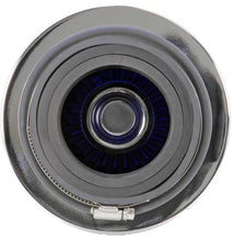 Load image into Gallery viewer, K&N Universal Air Filter Chrome Round Tapered Blue - 4in Flange ID x 1.125in Flange Length x 5.5in H