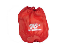 Load image into Gallery viewer, K&N Round Tapered Drycharger Air Filter Wrap Red 7.5in Base ID x 5in Top ID x 7.5in H