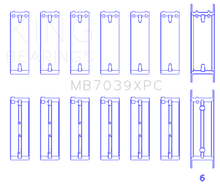 Load image into Gallery viewer, King Engine Bearings BMW M20/M50 2.0L/2.5L/2.7L Crankshaft Main Bearings Set - 7 Pairs Coated