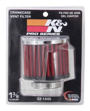 Load image into Gallery viewer, K&N 1.375 inch ID 3 inch OD 2.5 inch H Clamp On Crankcase Vent Filter