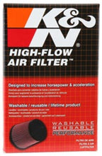 Load image into Gallery viewer, K&N Filter Universal Rubber Filter 3 1/2 inch Flange 4 5/8 inch Base 3 1/2 inch Top 3 inch Height