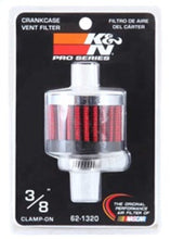 Load image into Gallery viewer, K&N Clamp On Rubber Base Crankcase Vent Filter 0.375in Flange ID x 2in OD x 1.5in Height