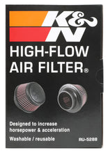 Load image into Gallery viewer, K&N Universal Round Clamp-On Air Filter 3in Flange ID x 6in Base OD x 4.625in Top OD x 3in Height