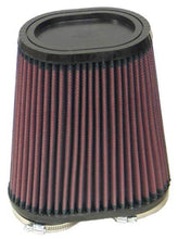 Load image into Gallery viewer, K&N Universal Rubber Filter Dual Flange Oval Tprd 3.75in Base O/S W x 3.438in Top O/S W x 6.75in H