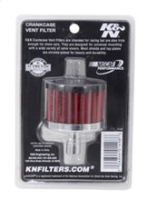 Load image into Gallery viewer, K&N Steel Base Crankcase Vent Filter .5in Vent OD x 2in OD x 1.5in Height