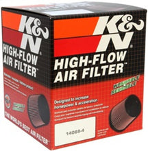 Load image into Gallery viewer, K&N Universal Rubber Filter Dual Flange Oval Tprd 3.75in Base O/S W x 3.438in Top O/S W x 6.75in H
