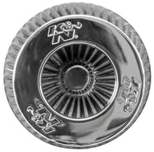 Load image into Gallery viewer, K&N Universal Filter Chrome Round Tapered White - 4in Flange ID x 1.125in Flange Length x 5.5in H