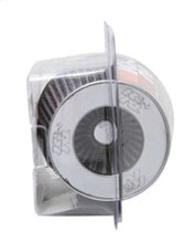 Load image into Gallery viewer, K&N Universal Filter Chrome Round Tapered White - 4in Flange ID x 1.125in Flange Length x 5.5in H