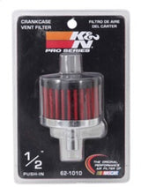 Load image into Gallery viewer, K&N Steel Base Crankcase Vent Filter .5in Vent OD x 2in OD x 1.5in Height