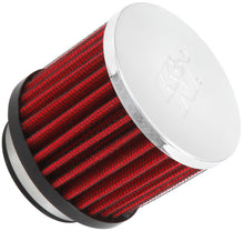 Load image into Gallery viewer, K&N 1.75in Flange ID x 3in OD x 2.5in H Chrome Finish Rubber Base Crankcase Vent Filter