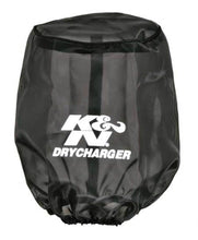 Load image into Gallery viewer, K&N Drycharger Air Filter Wrap Round Tapered Black 5.375in Base ID x 4.375in Top ID x 7 H