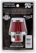 Load image into Gallery viewer, K&N 2in Base OD x .375in Flange ID x 1.75in H Rubber Base Crankcase Vent Filter