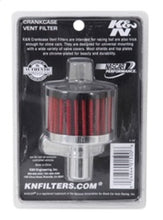 Load image into Gallery viewer, K&N Steel Base Crankcase Vent Filter .625in Vent OD x 2in OD x 1.5in Height