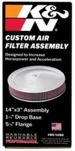 Load image into Gallery viewer, K&N 14in Red Custom Air Cleaner Assembly - 5.125in ID x 14in OD x 2.75in H x 1.25in Drop Base
