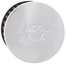 Load image into Gallery viewer, K&N Rubber Base Chrome Top Push-In Crankcase Vent Filter 3in OD x 2-1/2in H.