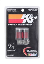 Load image into Gallery viewer, K&N 0.75 inch ID 1.375 inch OD 1.125 inch H Clamp On Crankcase Vent Filter