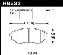 Load image into Gallery viewer, Hawk 2006-2007 Subaru B9 Tribeca Limited HPS 5.0 Front Brake Pads
