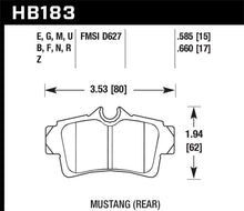 Load image into Gallery viewer, Hawk 2001-2001 Ford Mustang Bullitt 4.6 HPS 5.0 Rear Brake Pads
