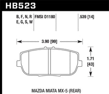 Load image into Gallery viewer, Hawk 06-10 Mazda Miata Mx-5 Rear HPS Sreet Brake Pads
