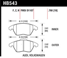 Load image into Gallery viewer, Hawk 2006-2009 Audi A3 TFSIi Quattro 2.0 HPS 5.0 Front Brake Pads
