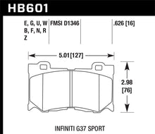 Load image into Gallery viewer, Hawk Infiniti G37 Sport Performance Ceramic Street Front Brake Pads
