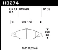 Load image into Gallery viewer, Hawk 99-04 Ford Mustang Base/GT HPS Street Front Brake Pads
