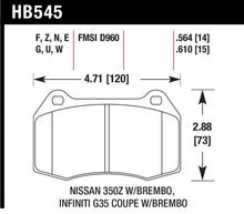 Load image into Gallery viewer, Hawk 03-07 G35/350z/03-06 Sentra Spec V w/ Brembo HPS Street Front Brake Pads
