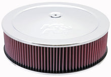 Load image into Gallery viewer, K&amp;N Round Air Filter Assembly 14in. ID / 4..12in. Height / 5.125in. Neck Flange / 7/8in. Drop Ba
