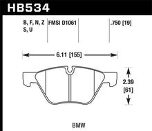 Load image into Gallery viewer, Hawk 08-12 BMW 128i /06 325i/325Xi /07 328i/328Xi /06 330i/330Xi Front HT-10 Race Brake Pads
