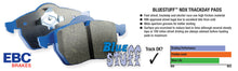 Load image into Gallery viewer, EBC 03-05 Subaru Impreza 2.0 Turbo WRX Bluestuff Front Brake Pads
