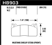 Load image into Gallery viewer, Hawk 15-17 Ford Mustang Shelby GT350/GT350R Performance Ceramic Front Brake Pads
