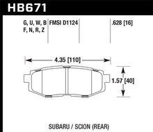 Load image into Gallery viewer, Hawk 13 Scion FR-S / 13 Subaru BRZ/10-12 Legacy 2.5 GT/3.6R DTC-60 Race Rear Brake Pads
